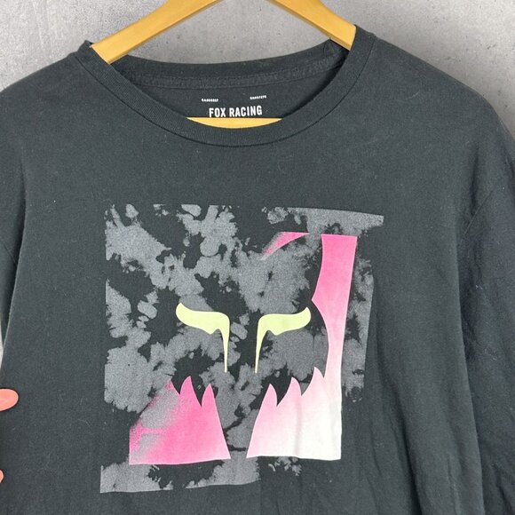 Fox Racing Long Sleeve Graphic T-Shirt Mens Size XL Black Pink Detonate Premshir - Picture 10 of 15